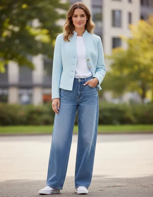 B-Three Blazer 260024_JASMYN Blauw 1