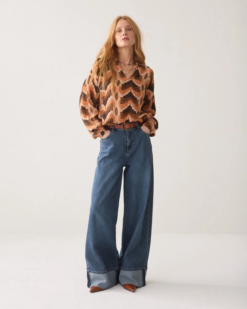 Summum Blouse 2s3549-12498 Bruin 5