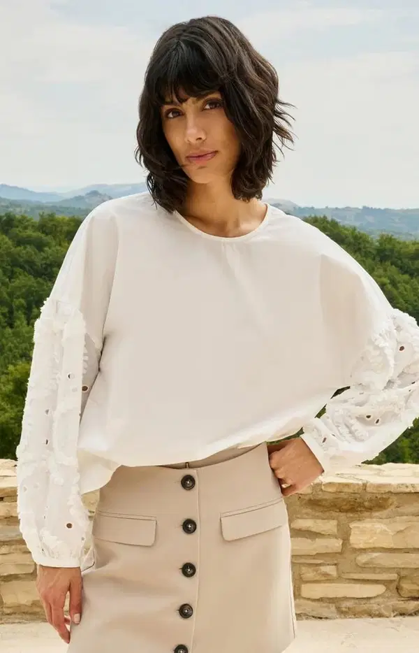 YAYA Blouse 01-701398-604 Off-White 1