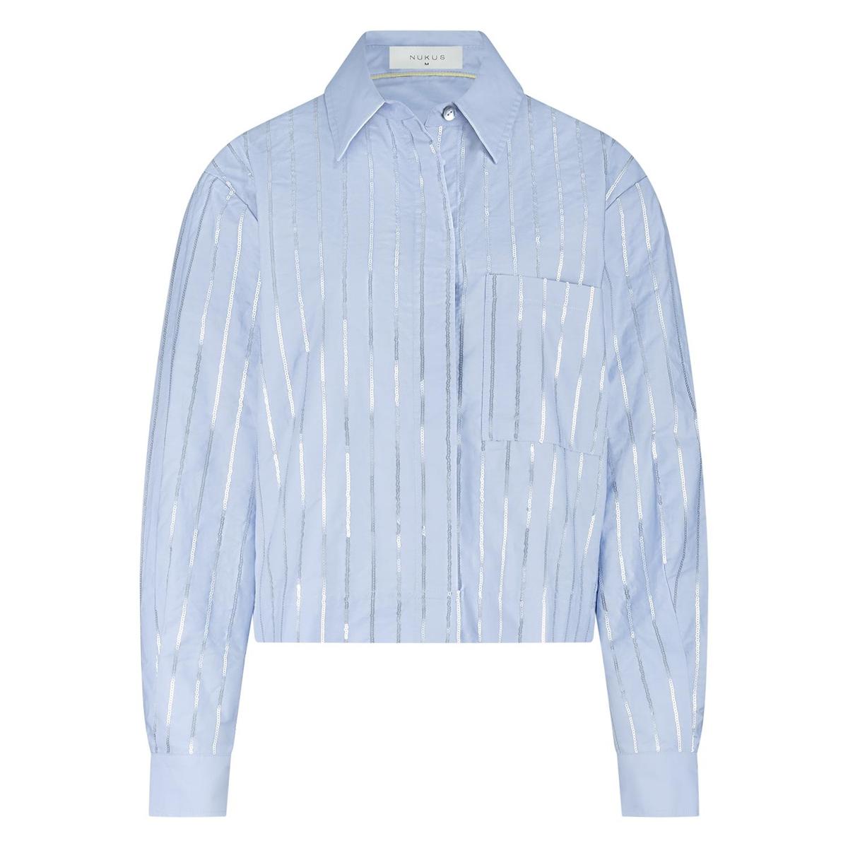 NUKUS Blouse Sorrento Blauw 2