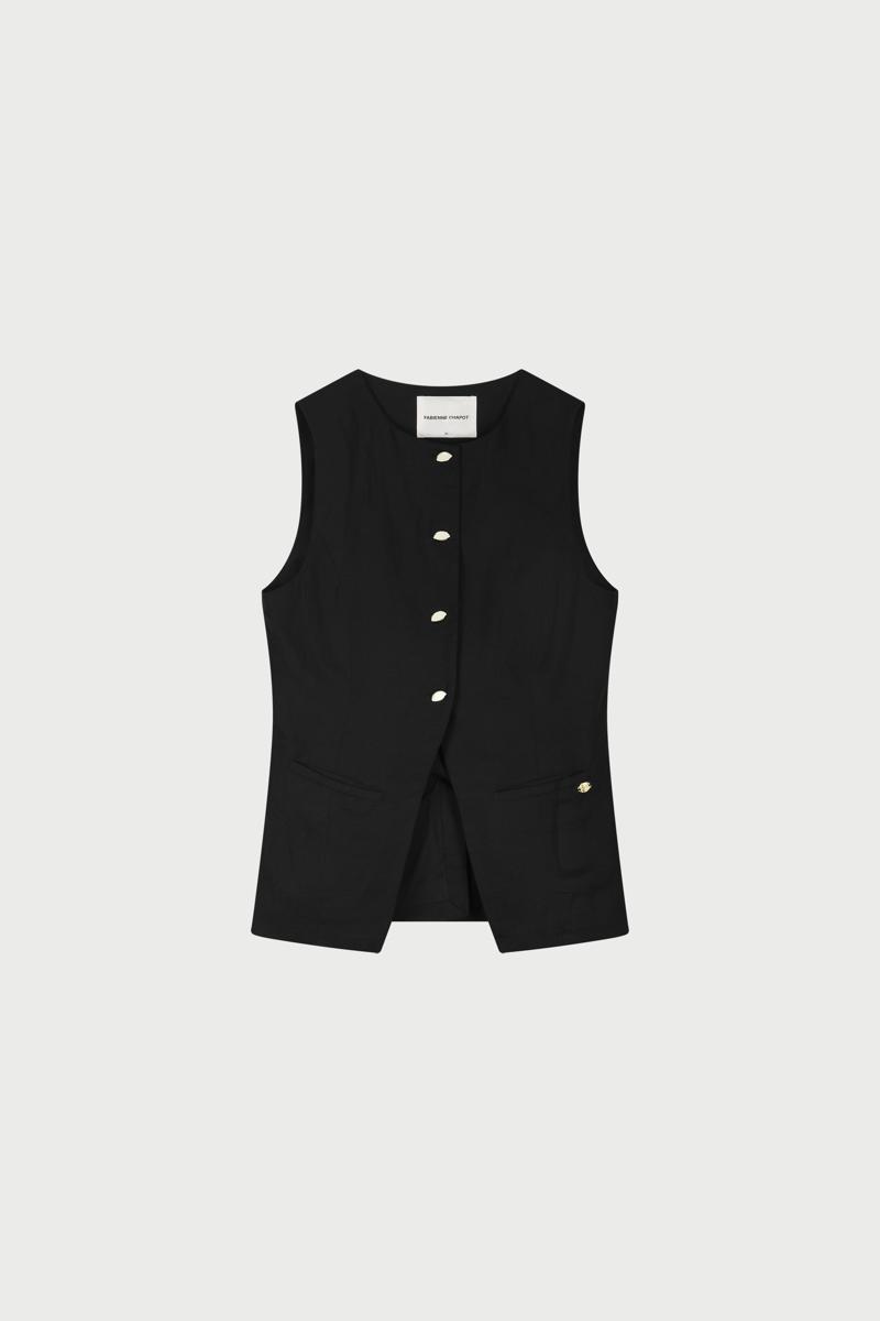 Fabienne Chapot Gilet Mercy Top Zwart 1