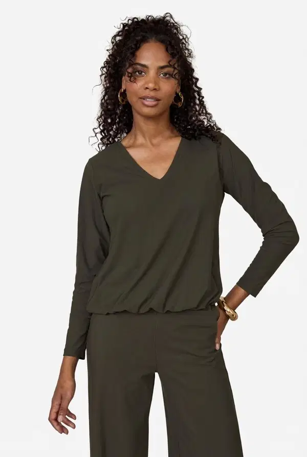 Studio Anneloes Blouse Vicky LS shirt Groen 1