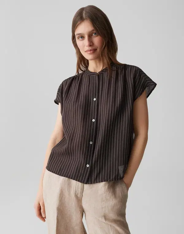 OPUS Blouse Friepe Bruin 1