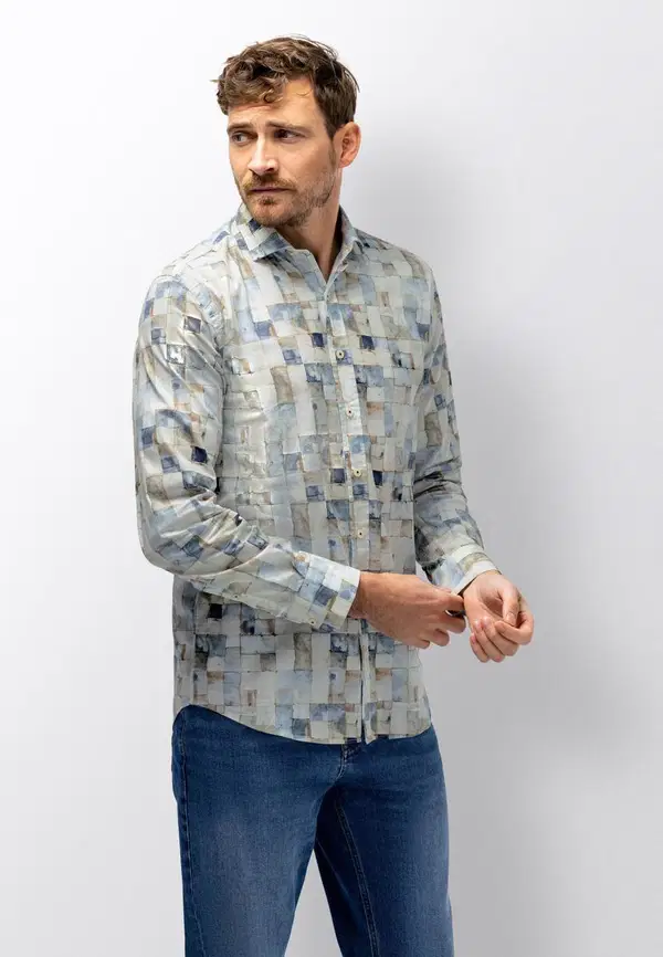 State of Art Overhemd 214-16232 Blauw 1