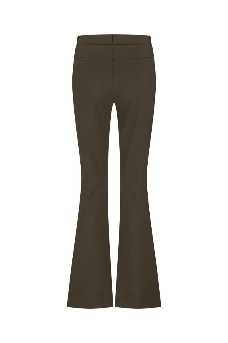 Studio Anneloes Pantalon Flair bonded trou Groen 4