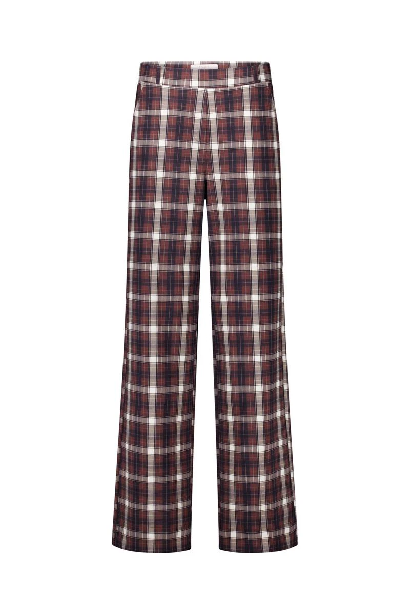 Studio Anneloes Pantalon Lexie check trous Bruin 1