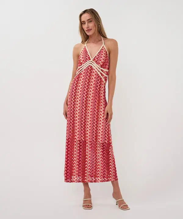 EsQualo Jurk HS26.28222 Rood 1