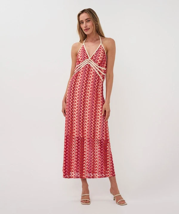 EsQualo Jurk HS26.28222 Rood 1