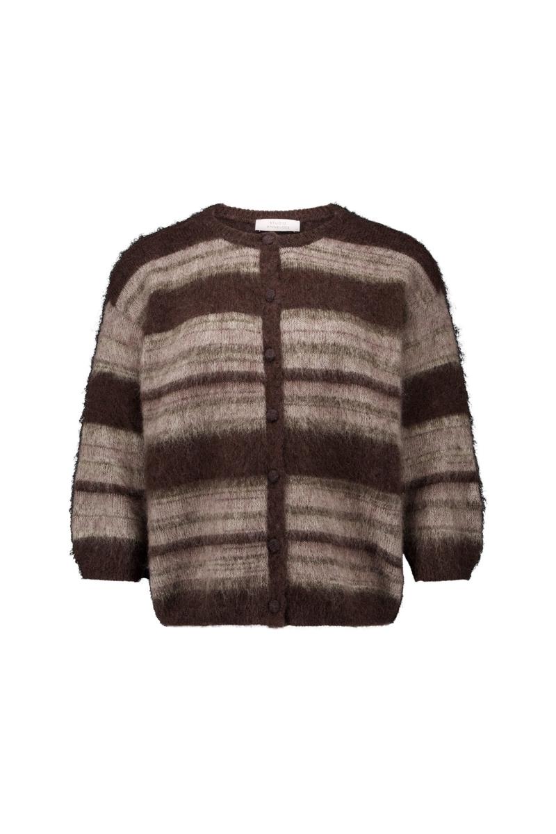 Studio Anneloes Vest Bibi ssl stripe c Bruin 1