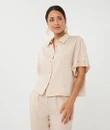 EsQualo Blouse SP26.10039 Beige 1