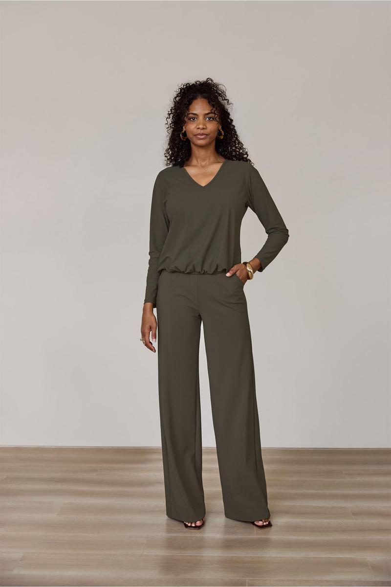 Studio Anneloes Blouse Vicky LS shirt Groen 5