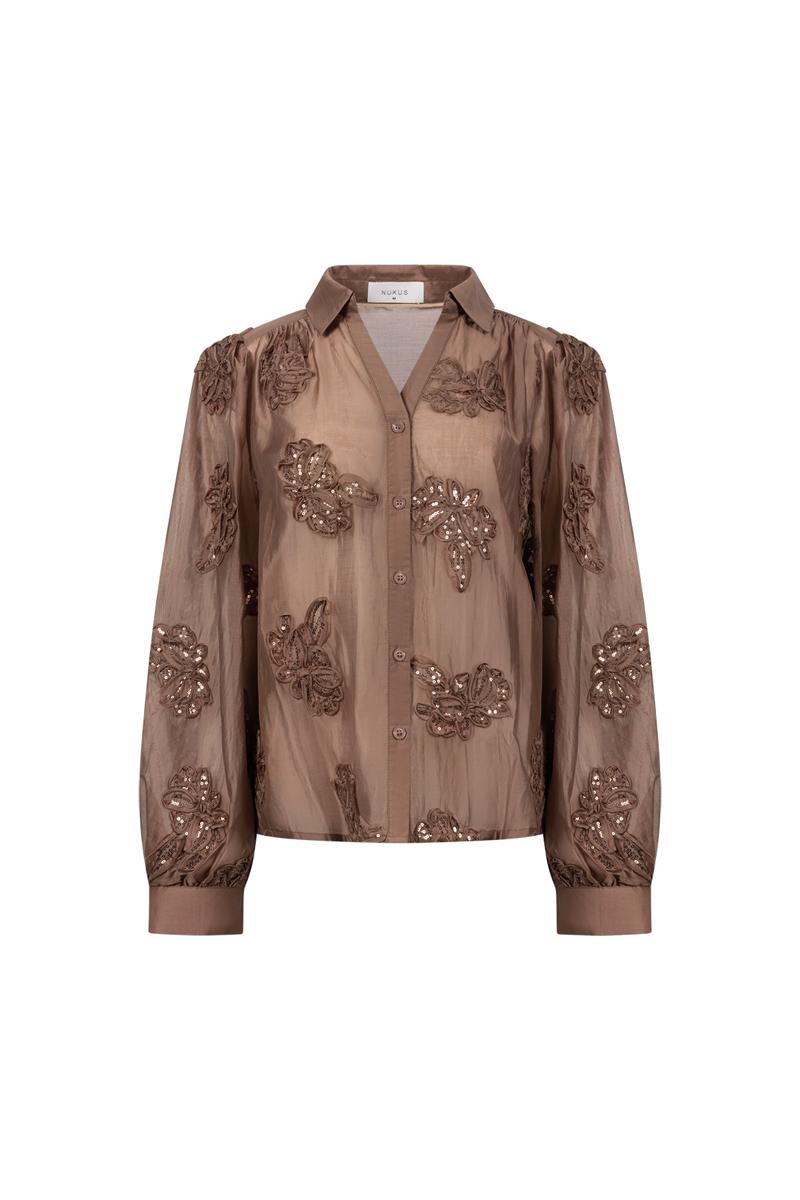 NUKUS Blouse NKF02156 Taupe 2