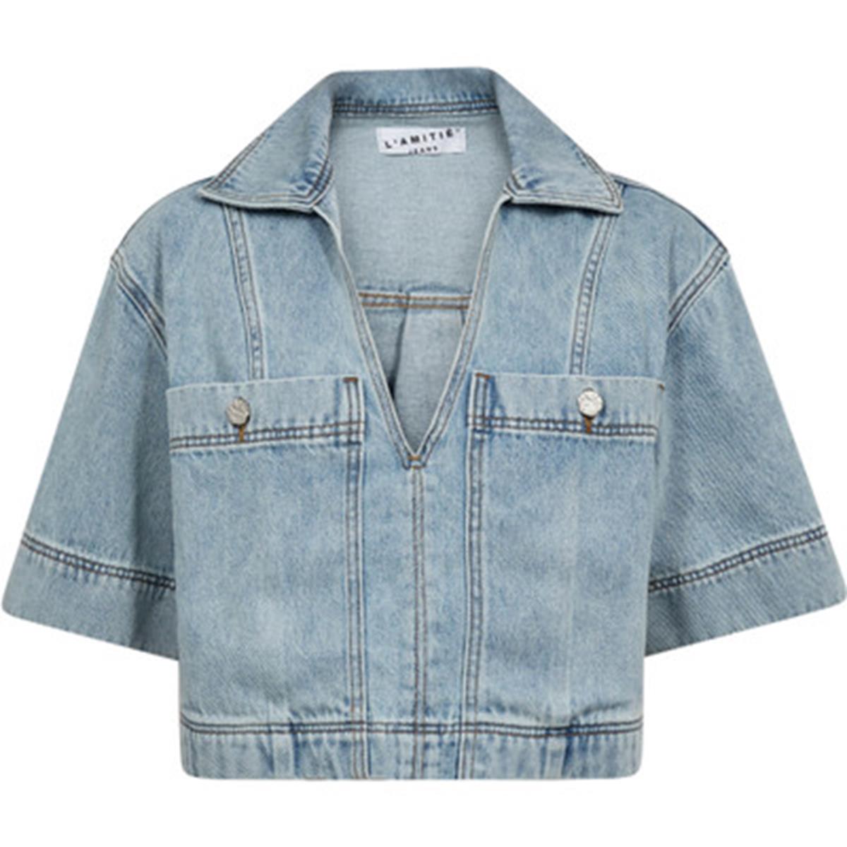 Haute L'Amitié Blouse Drew Denim Blauw 1
