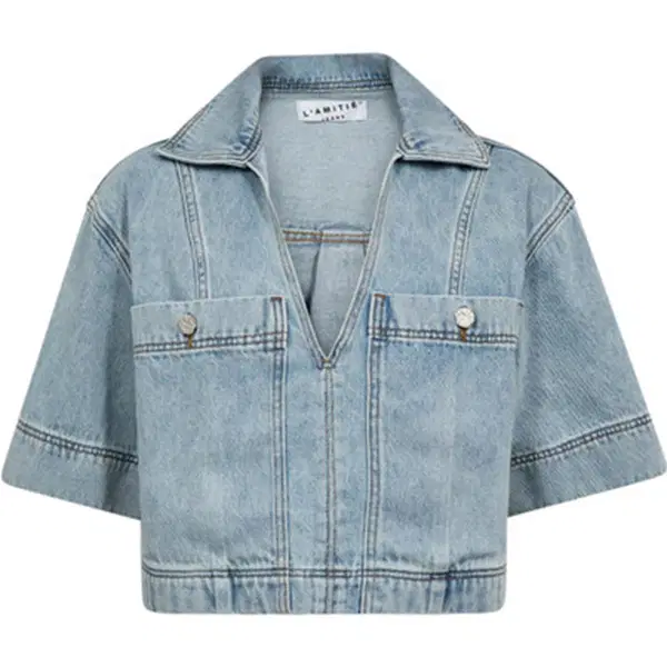 Haute L'Amitié Blouse Drew Denim Blauw 1