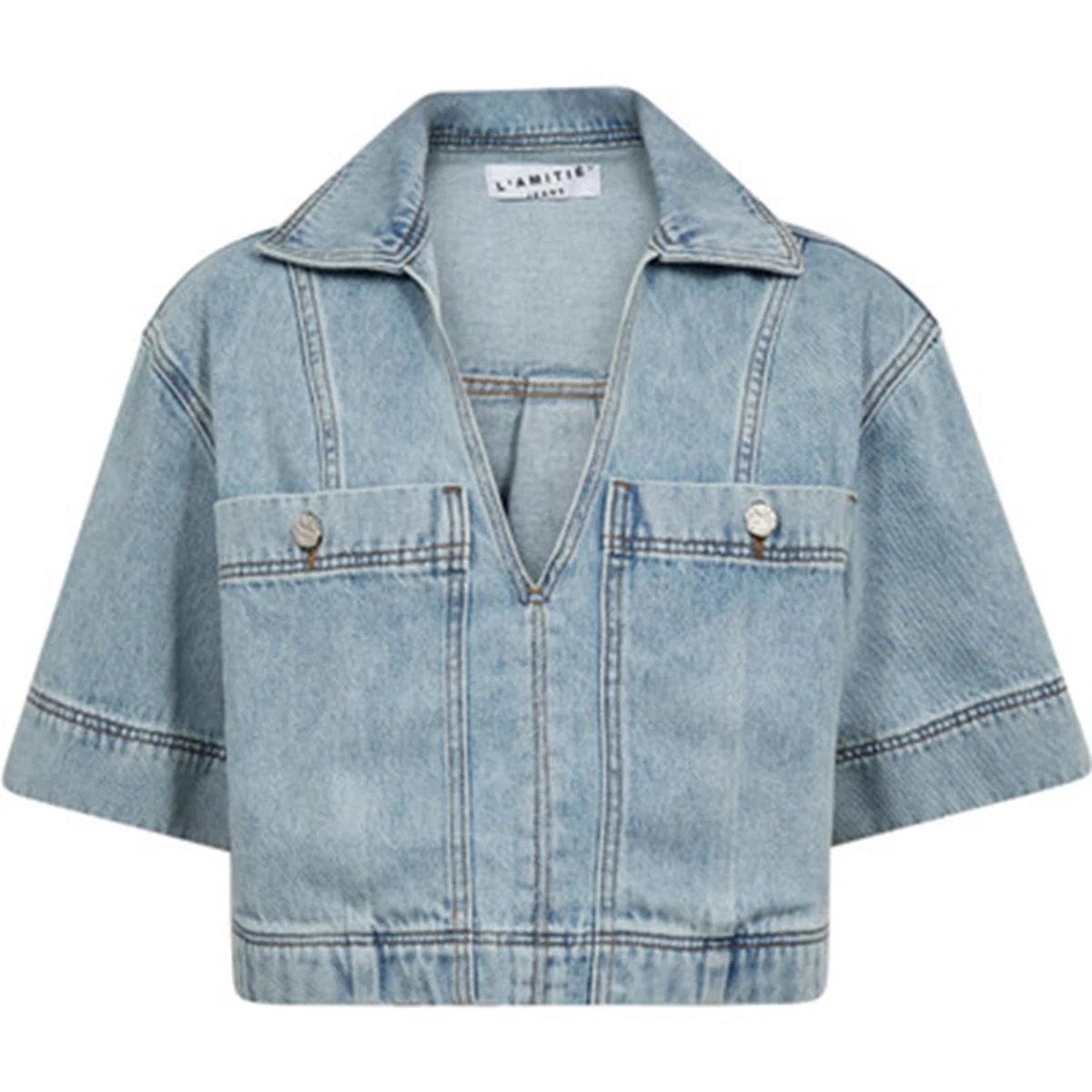 Haute L'Amitié Blouse Drew Denim Blauw 1