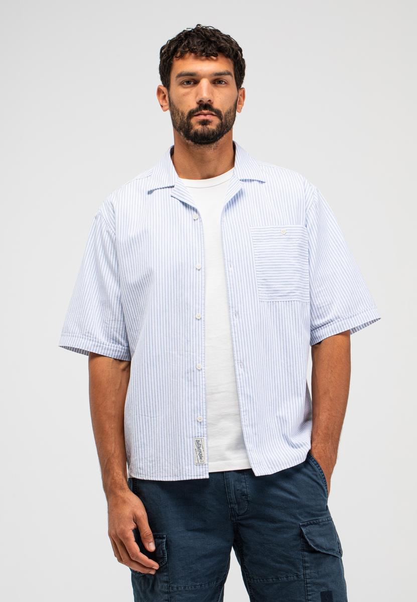 Butcher of Blue Overhemd M2614013 Blauw 4