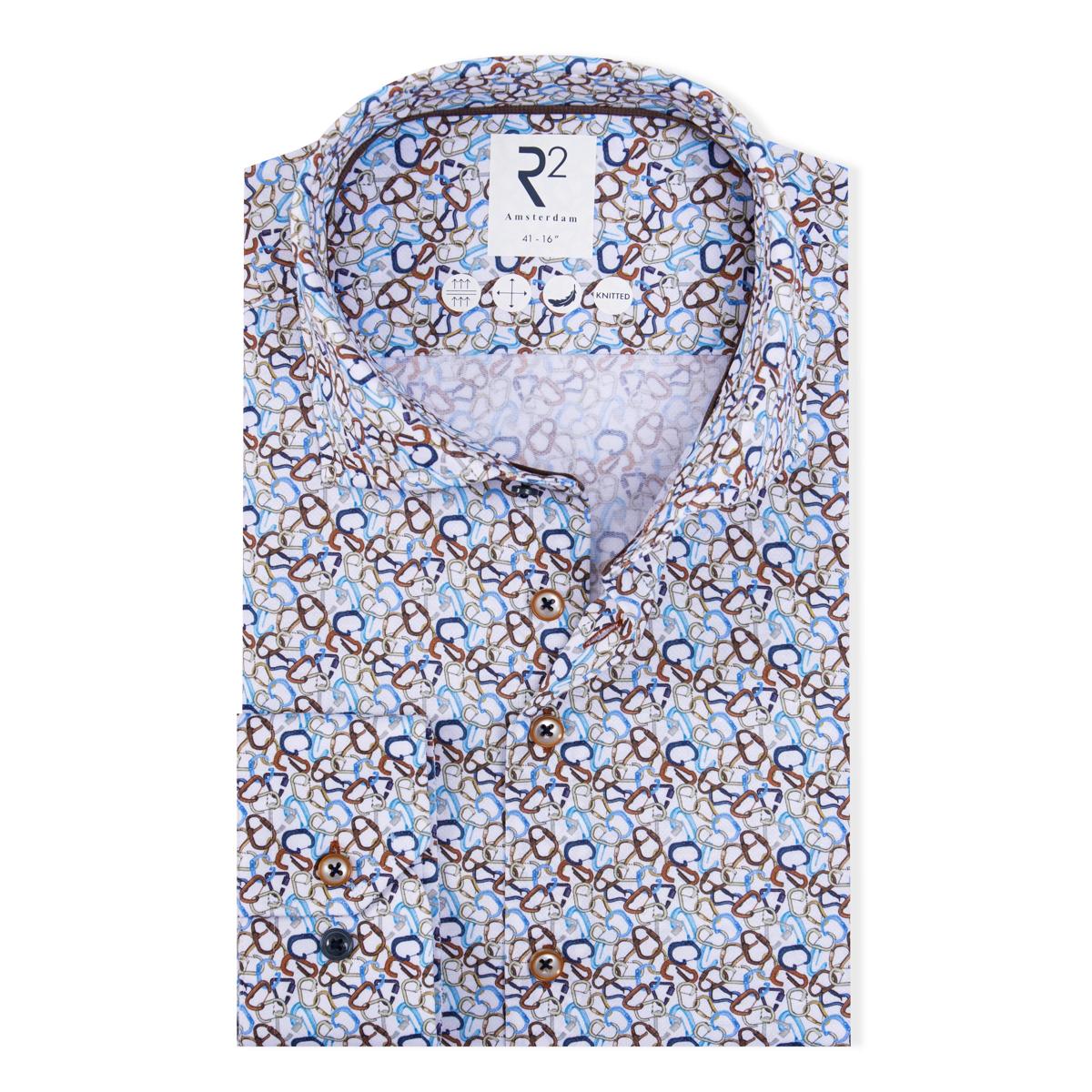 R2 Amsterdam Overhemd 130.WSP.002 Blauw 1