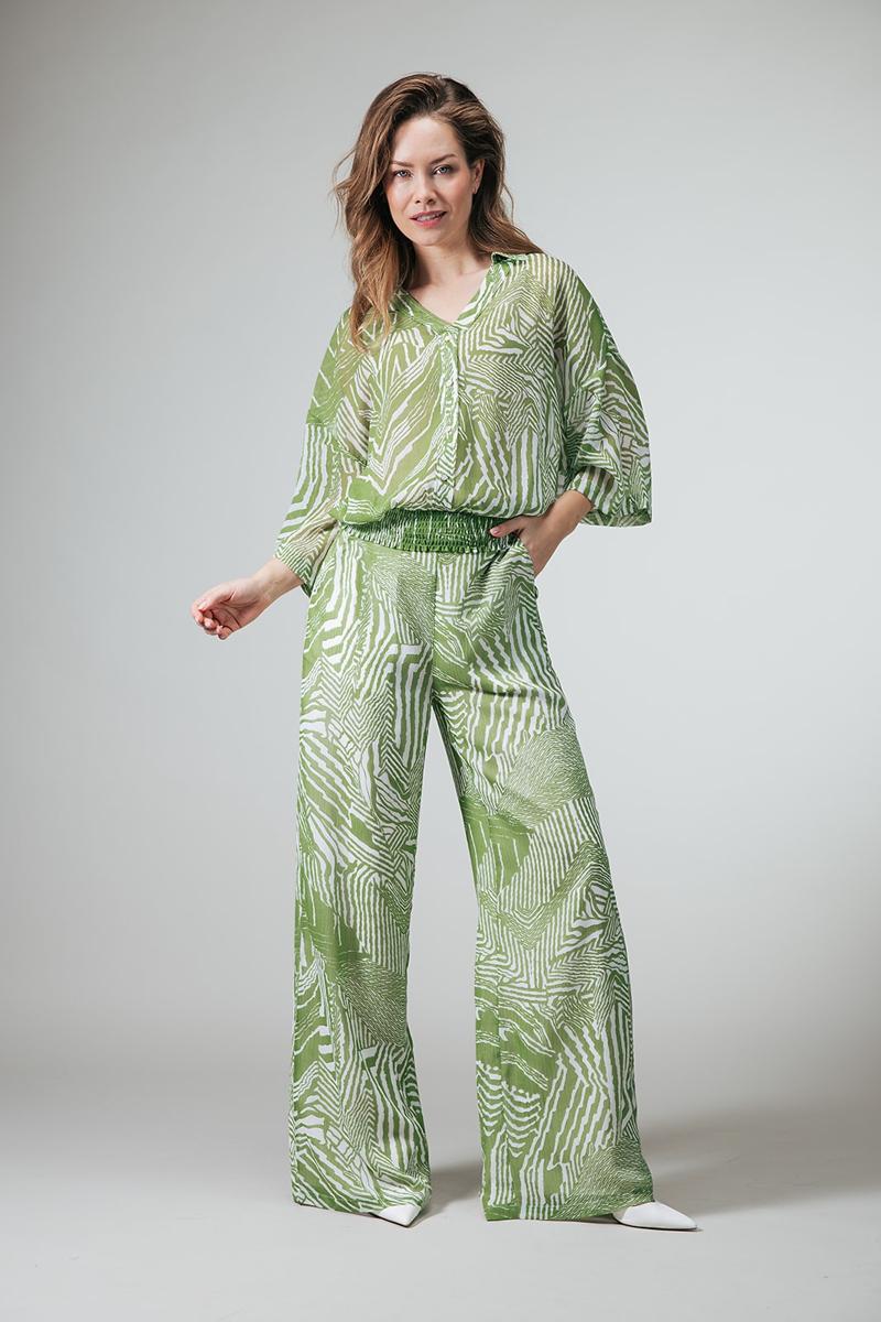 Label DOT Pantalon 2618018 Groen 1