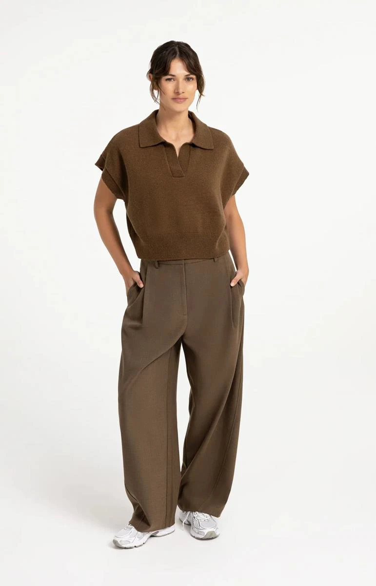 YAYA Pantalon 01-301275-608 Bruin 1