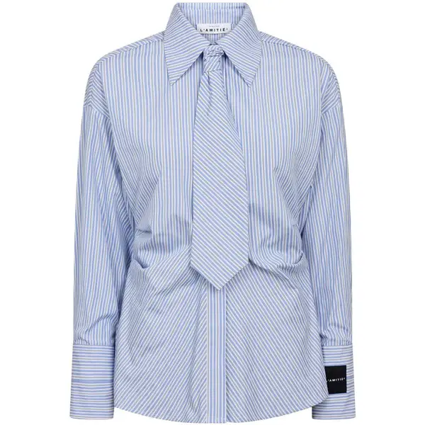 Haute L'Amitié Blouse Emma Tie Blauw 1