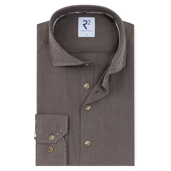 R2 Amsterdam Overhemd 132.WSP.010 Taupe 1