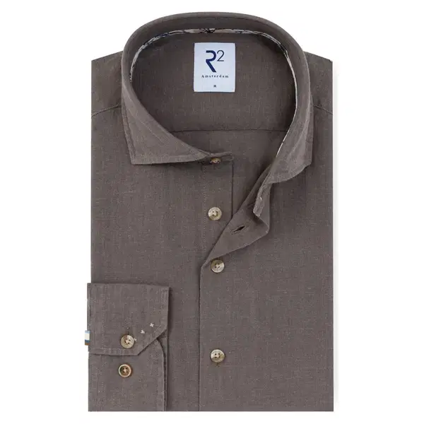 R2 Amsterdam Overhemd 132.WSP.010 Taupe 1