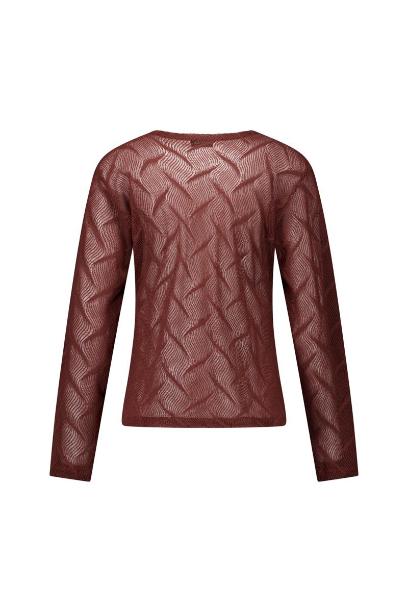 Studio Anneloes Longsleeve Reagan lace top Bruin 2