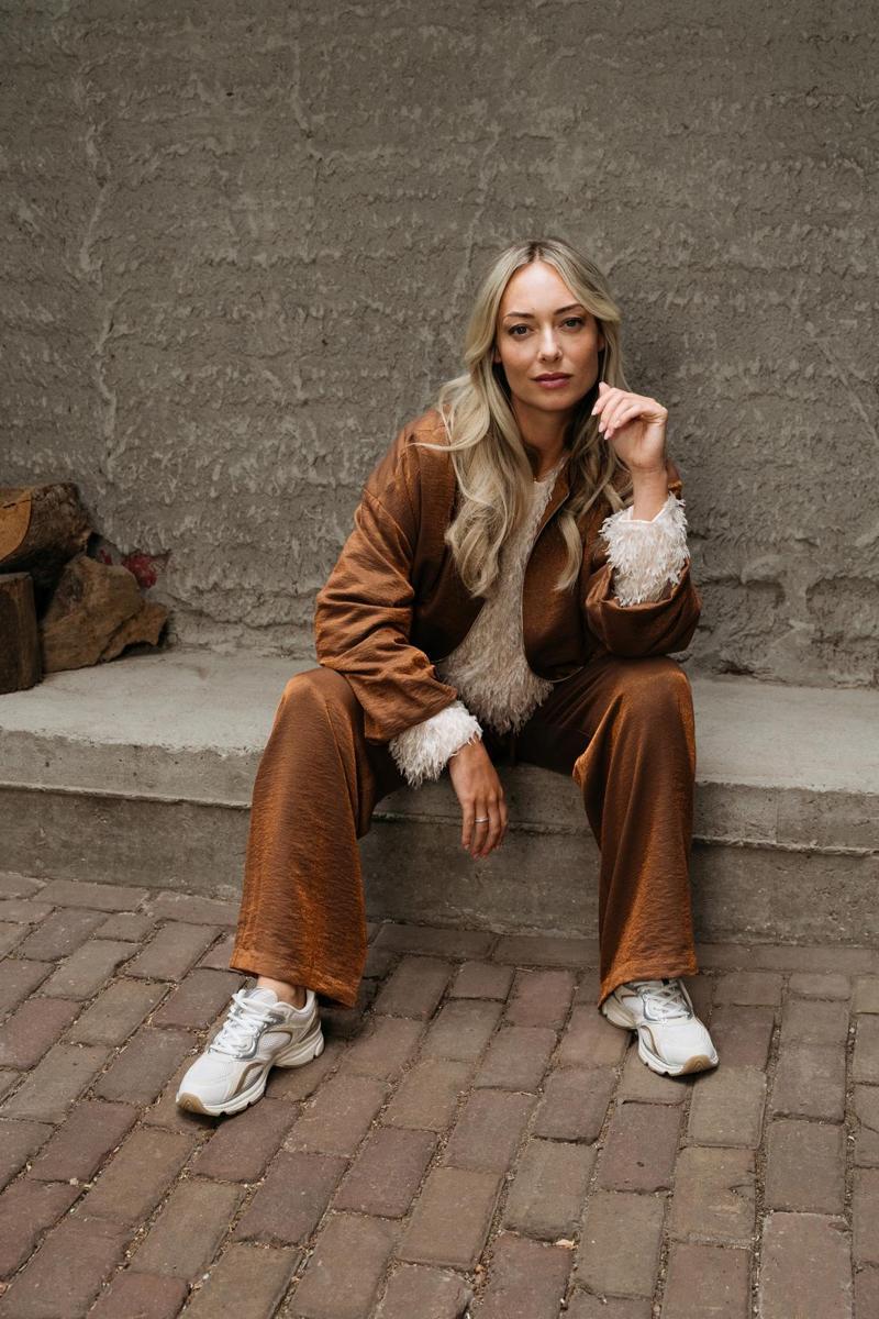 &Co Woman Pantalon PA382 Brons 5