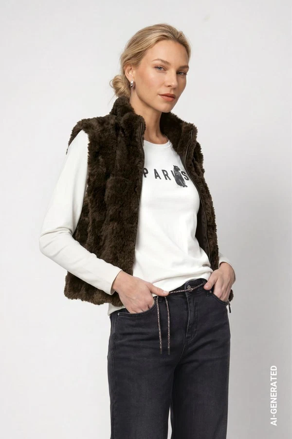 Monari Gilet 810030 Groen 1
