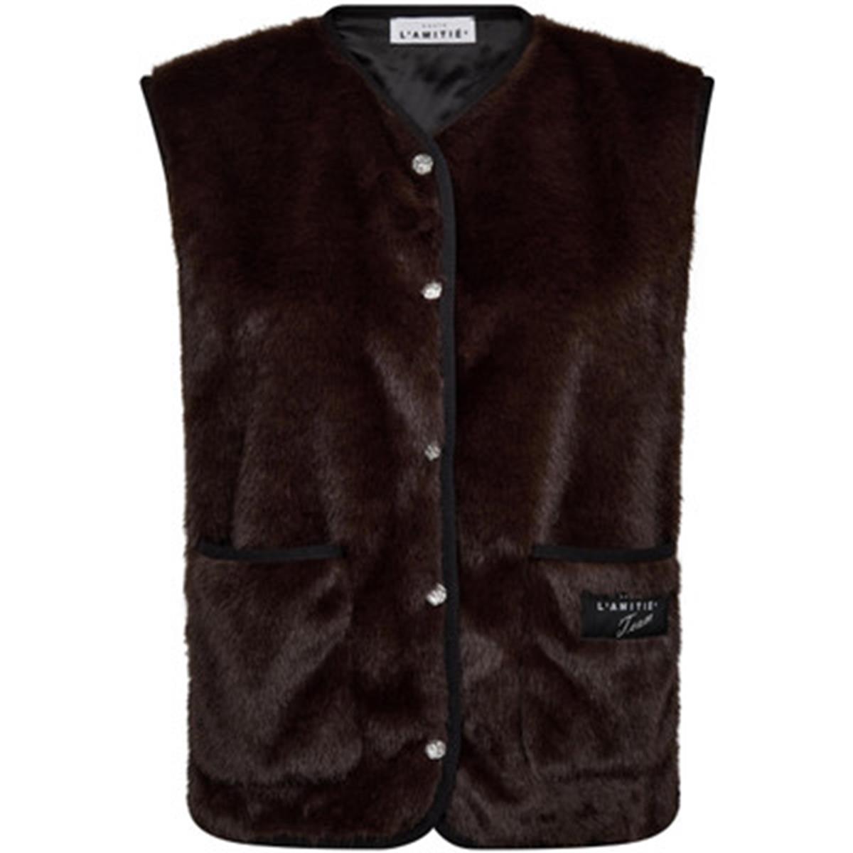 Haute L'Amitié Gilet Fur Tech Bruin 1