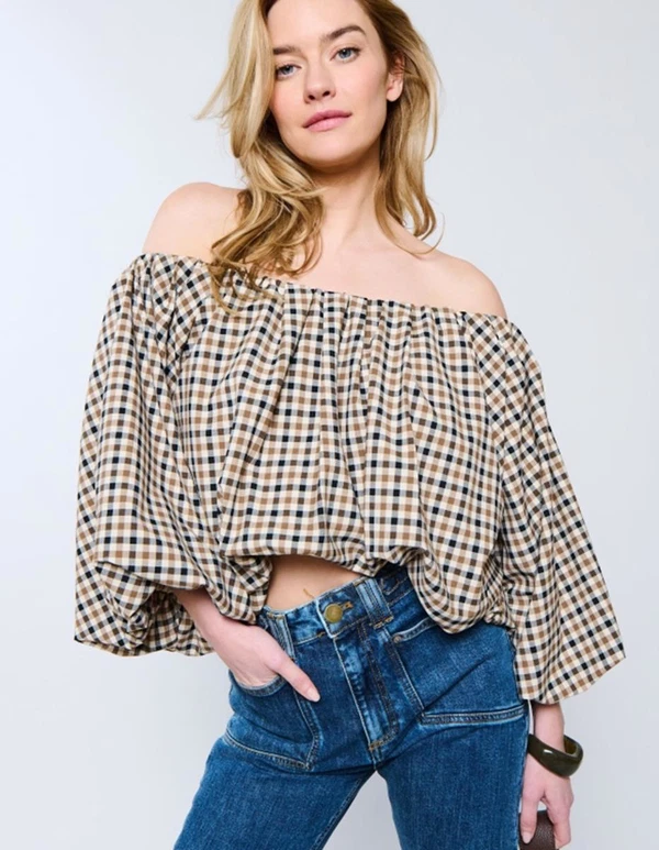 OU. Blouse Hill Row Bruin 1