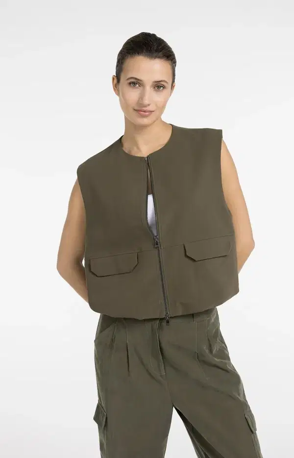 YAYA Gilet 01-511051-604 Groen 1