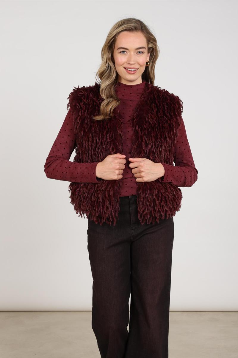 NUKUS Gilet Mila Rood 1
