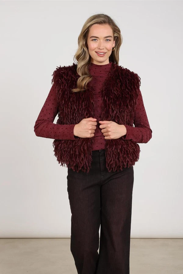 NUKUS Gilet Mila Rood 1