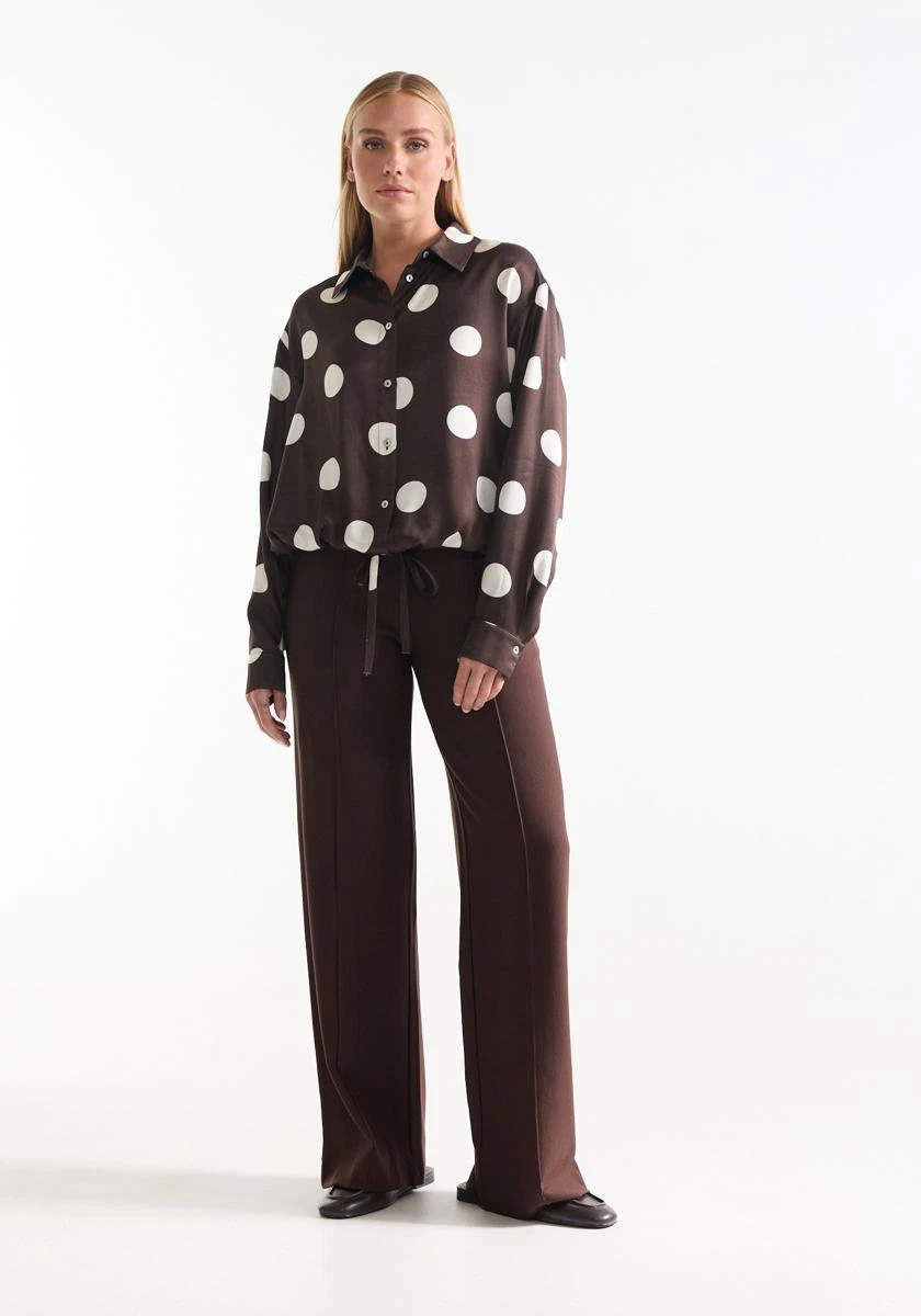 Jansen Amsterdam Blouse DOT W26 Bruin 4