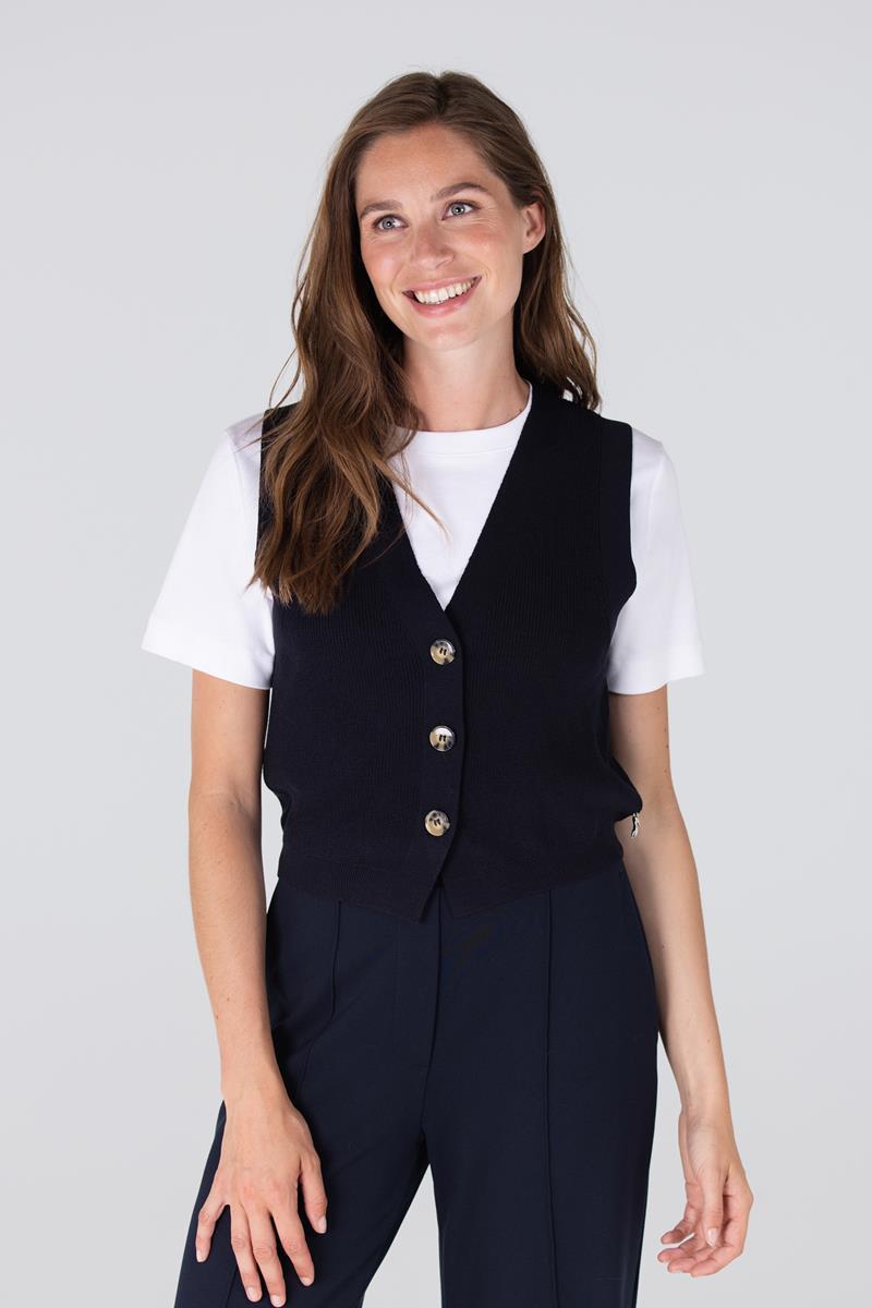 Jansen Amsterdam Gilet Billie Blauw 1