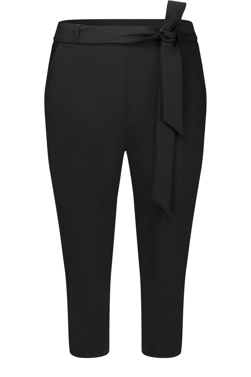 Studio Anneloes Pantalon Hanna capri trous Zwart 2