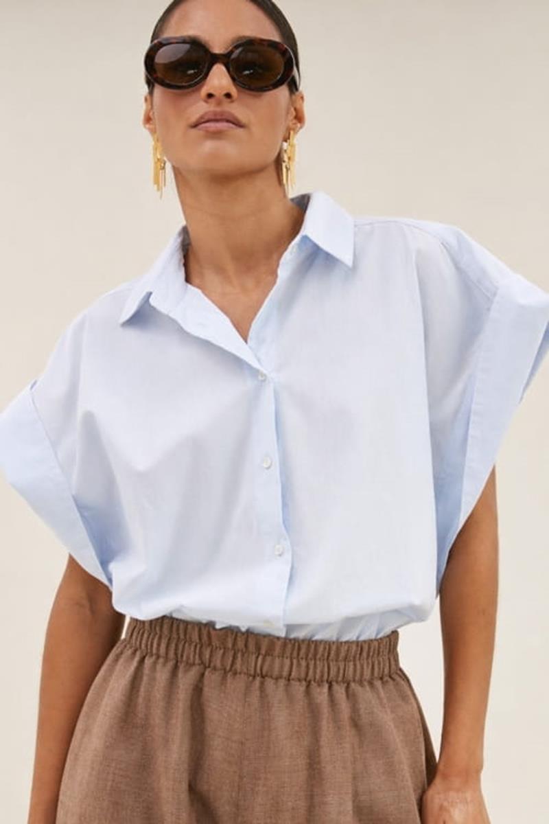 By-Bar Blouse Pixie Chambray Blauw 5