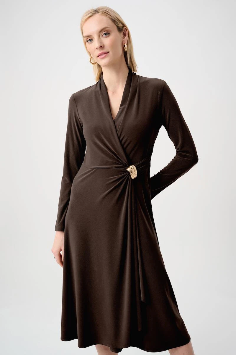 Joseph Ribkoff Jurk 263211 Bruin 1
