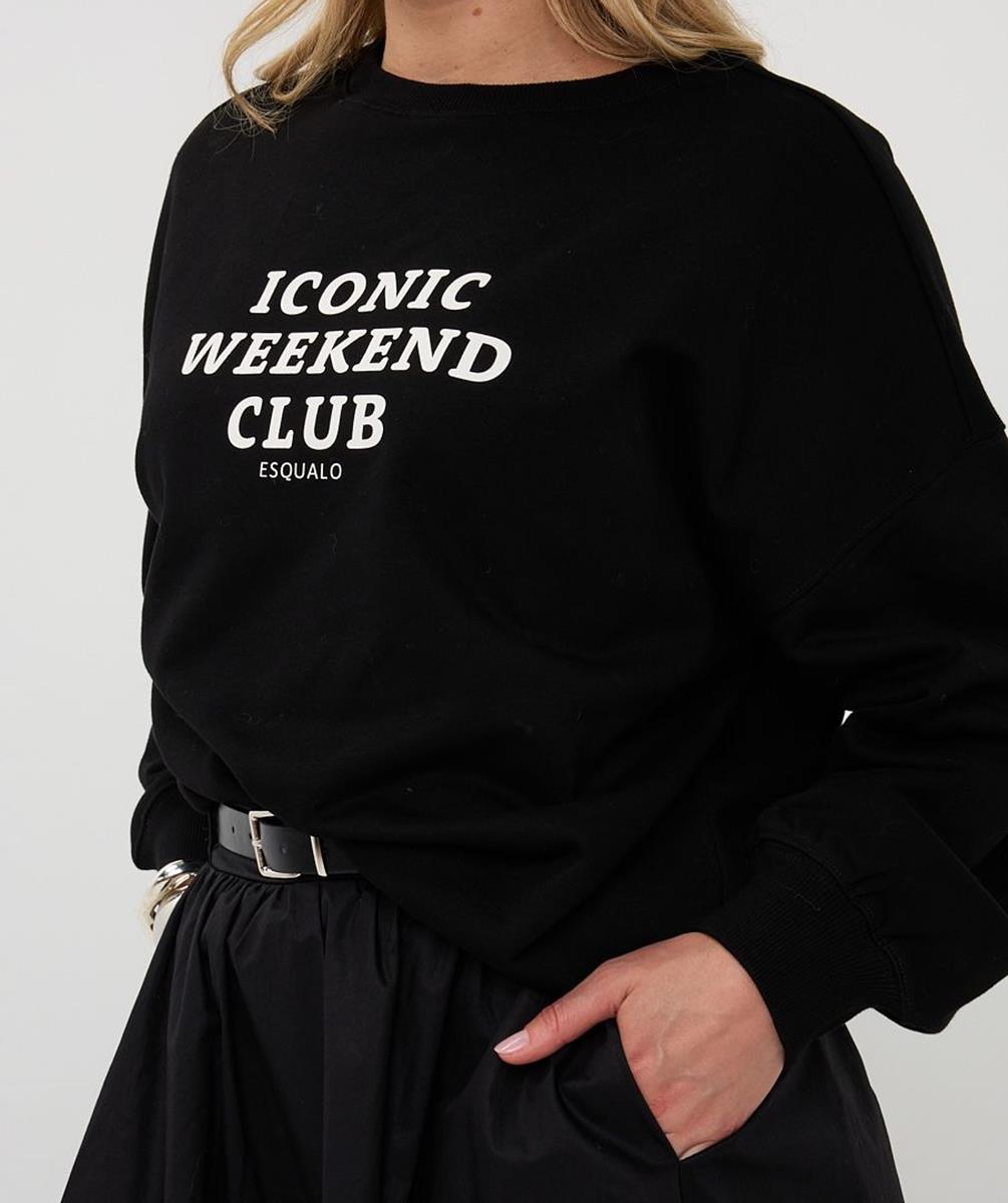 EsQualo Sweater F25.05522 Zwart 1