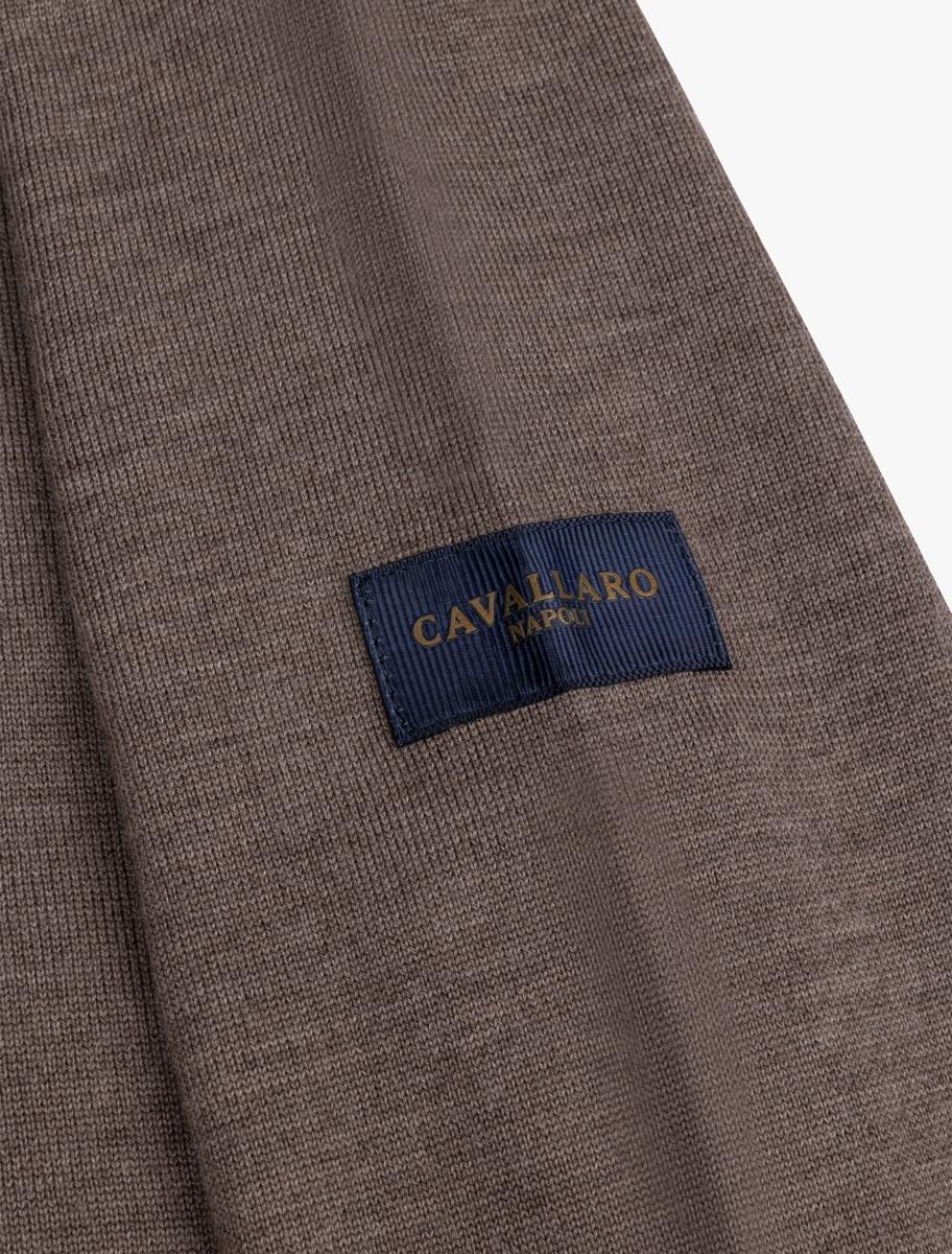 Cavallaro Trui Merino Half Zip Taupe 5