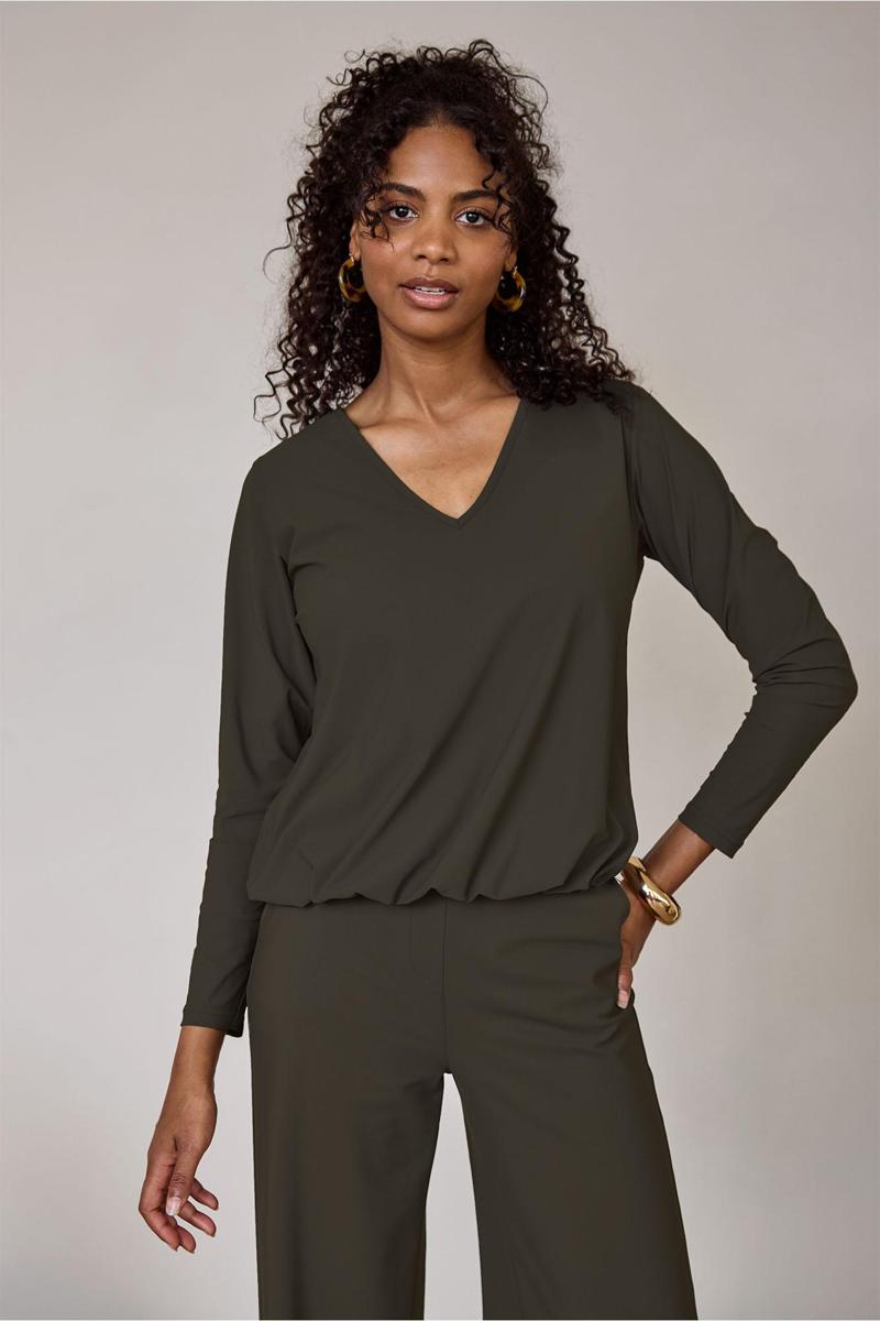 Studio Anneloes Blouse Vicky LS shirt Groen 4