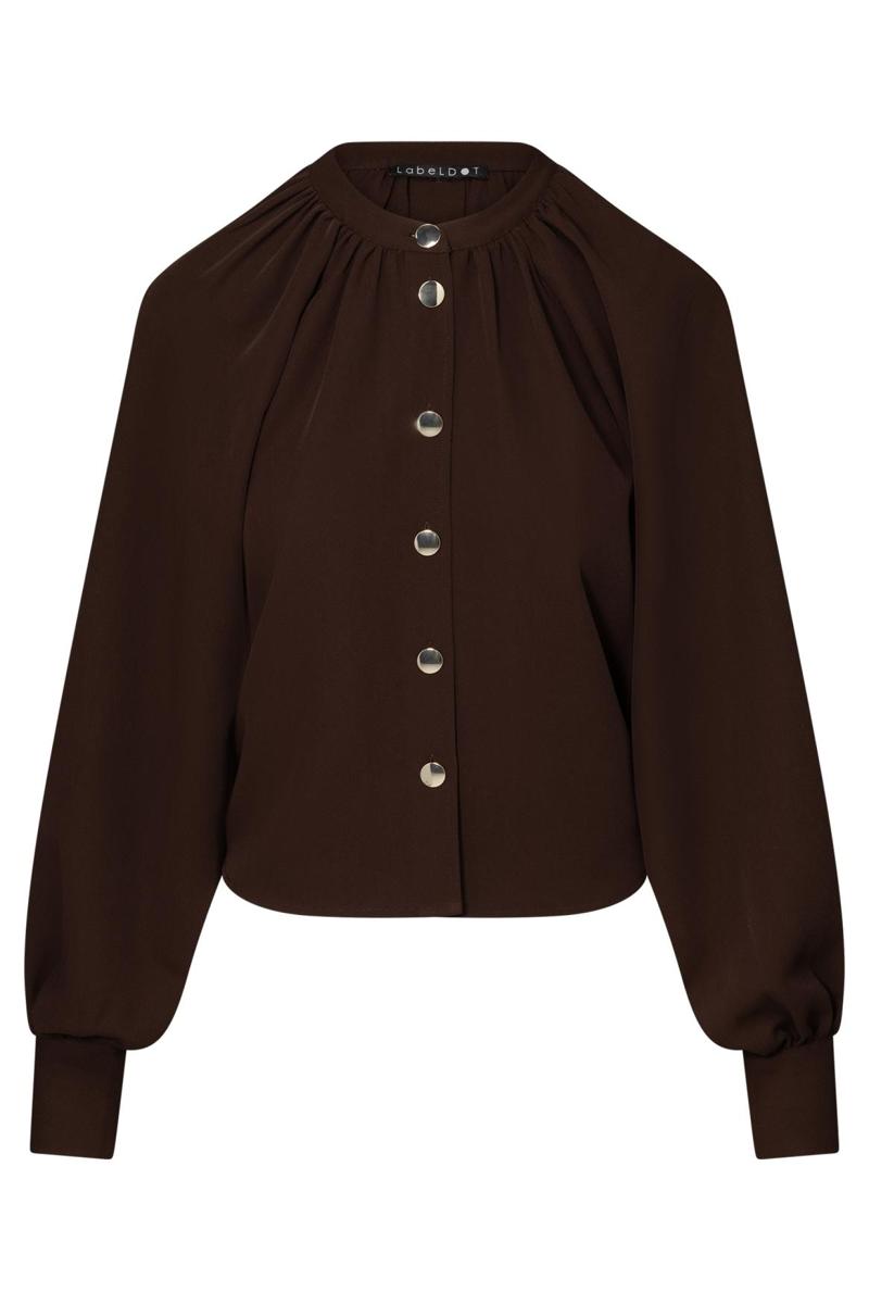 Label DOT Blouse 2611040 Bruin 2