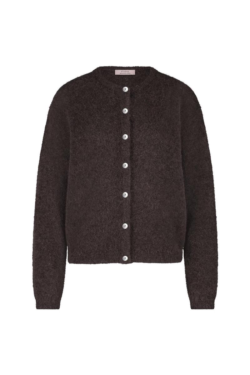 Studio Anneloes Vest Bibi mohair cardi Bruin 2