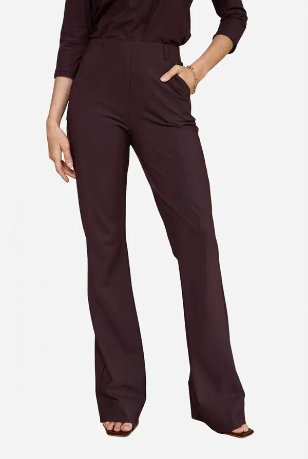 Studio Anneloes Pantalon Flair LONG bonded Bruin 1