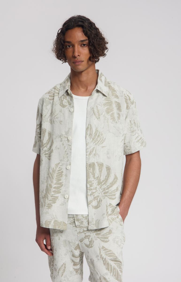 Law of the Sea Overhemd Thalassa Jacquard Groen 1