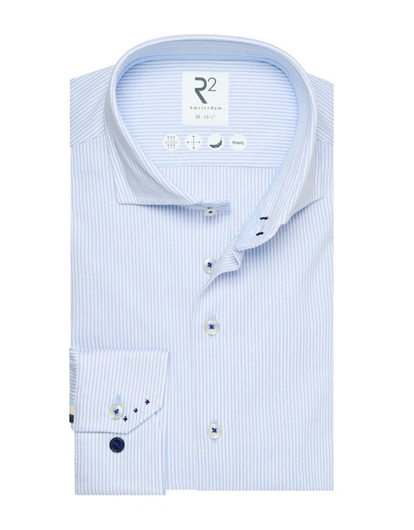 R2 Amsterdam Overhemd 132.WSP.004 Blauw 1