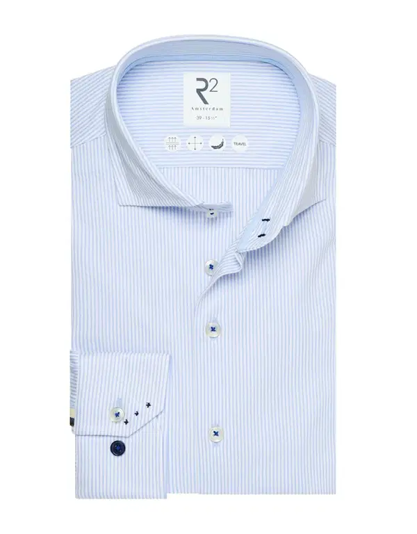 R2 Amsterdam Overhemd 132.WSP.004 Blauw 1