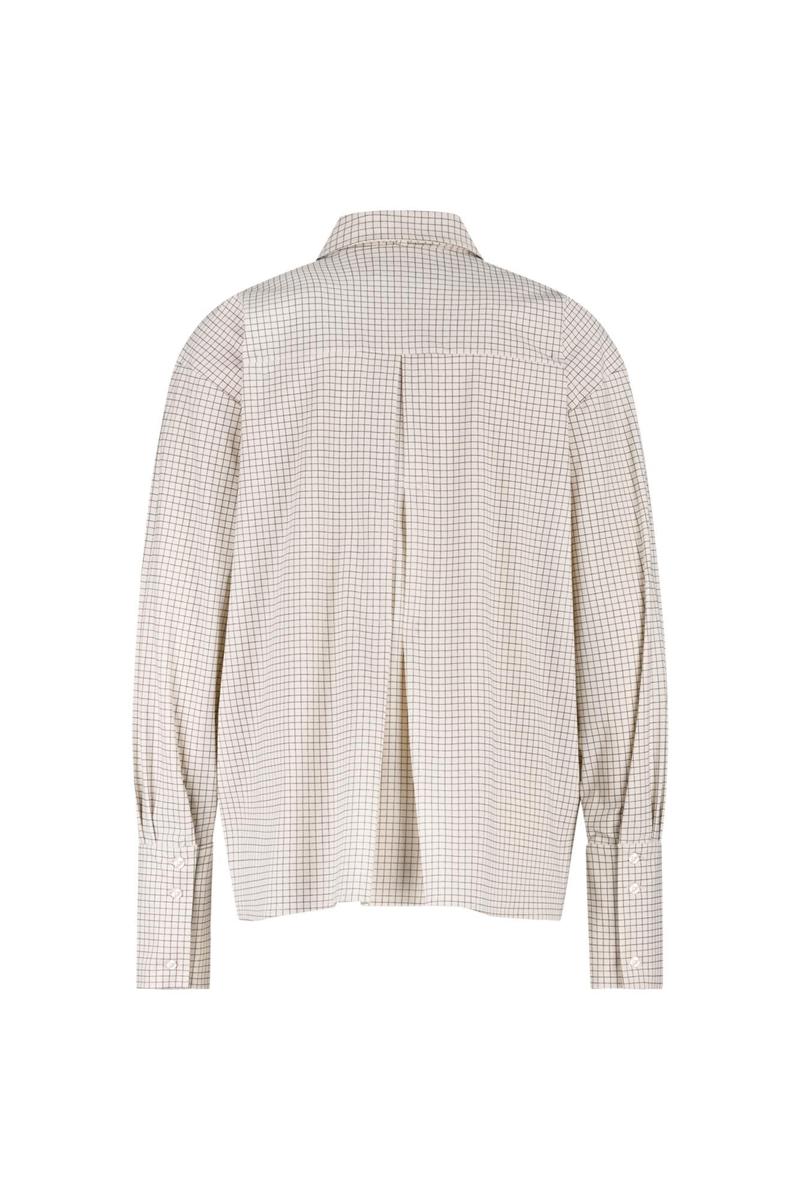 Studio Anneloes Blouse Hollis dot check Bruin 3