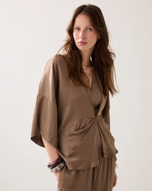 Summum Blouse 2s3506-11817 Taupe 1